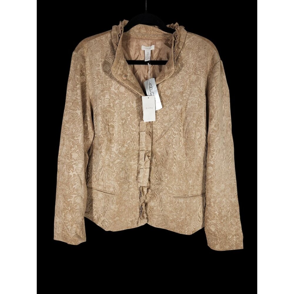 NWT Chicos Womens Burnout Jacket Old Money Travel Fairycore Romantic  3/16